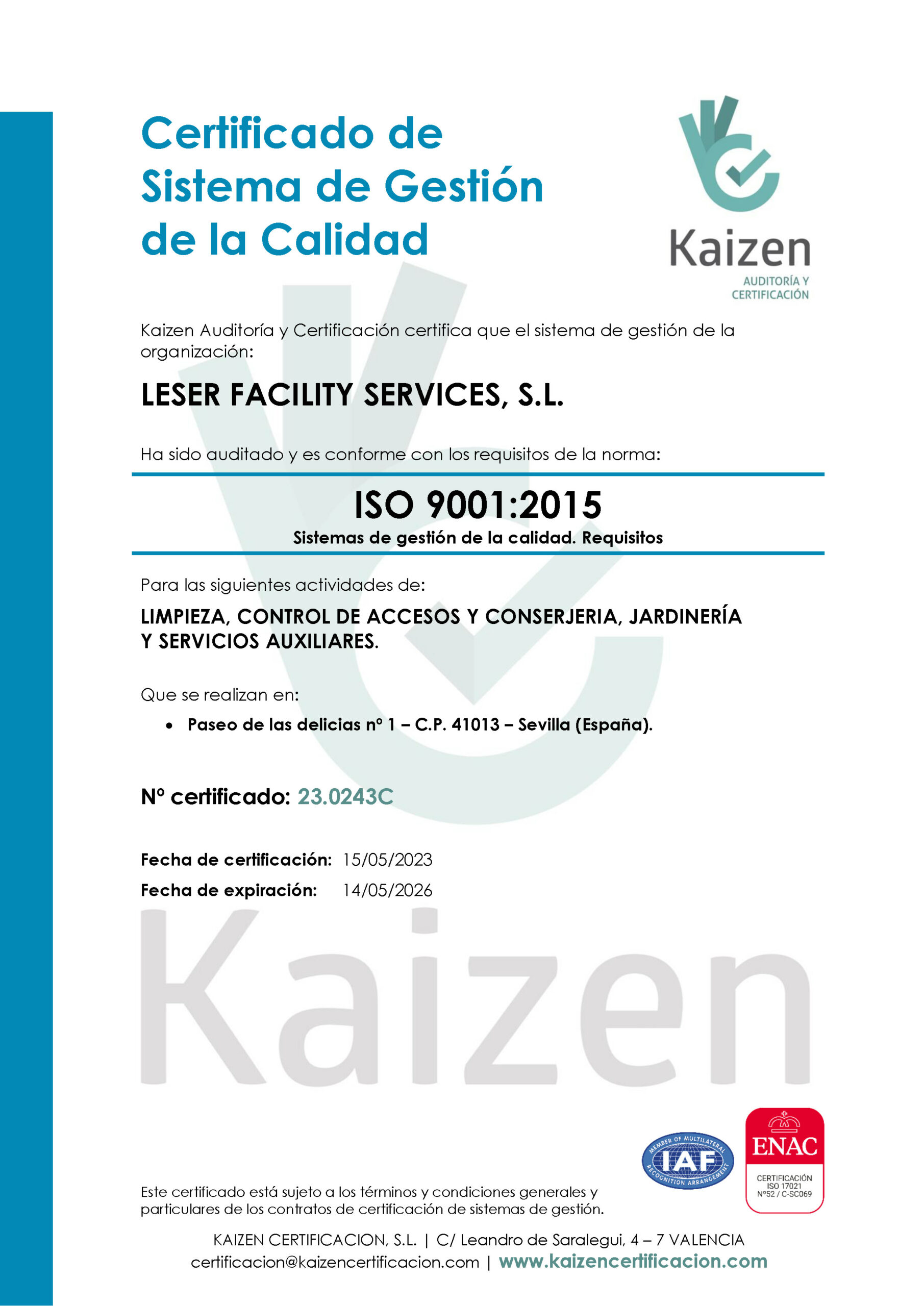 Calidad y Certificaciones